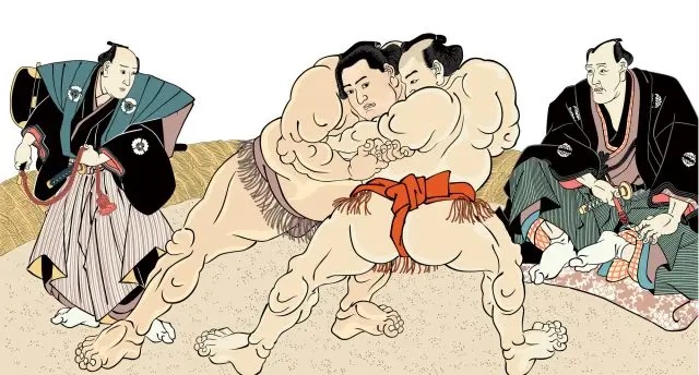 Sumo in the Edo period was even depicted in Ukiyo-e prints.