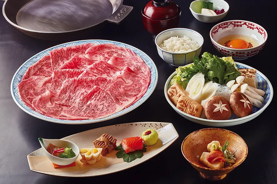 極上黒毛和牛を使用したメニューを堪能