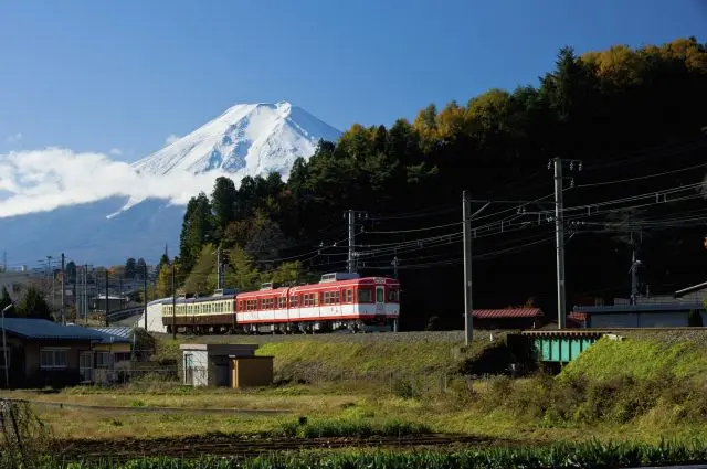 富士急行線和富士山