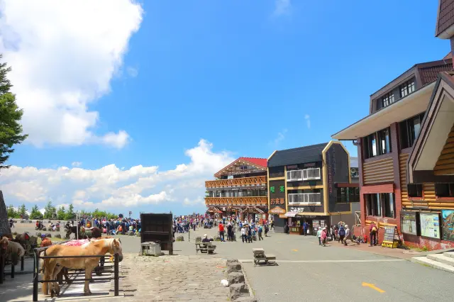 吉田路線五合目登山道入口處設有閘門