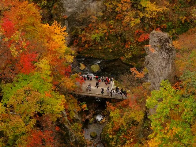 從大深澤橋俯視溪谷美景