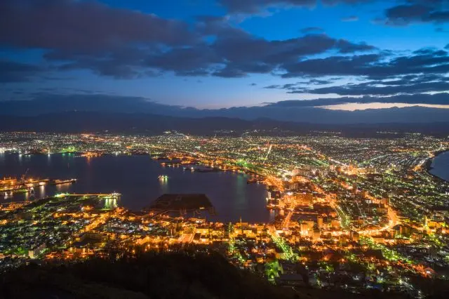 Night view of Hakodate in summer
