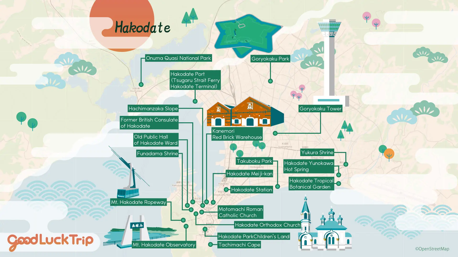 Hakodate Sightseeing Map