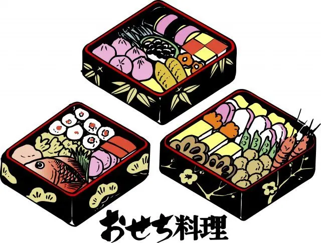 用來裝御節料理的外觀漂亮的漆盒，重箱