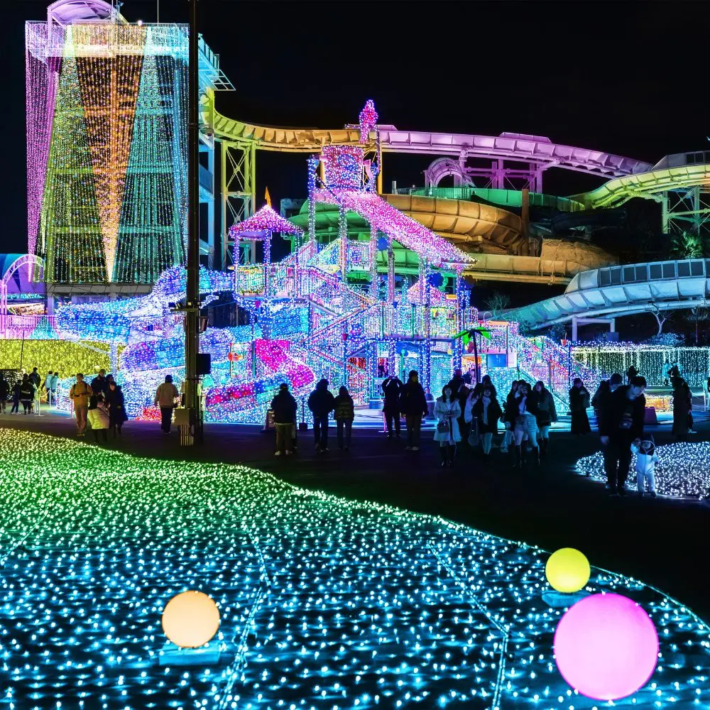A massive 25-meter tower of light