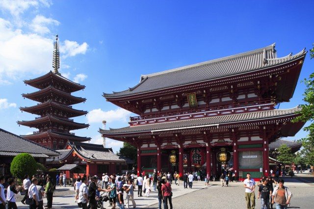Senso-ji temple, a popular tourist spot