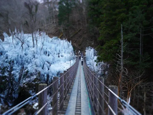 跨越溪谷的吊橋