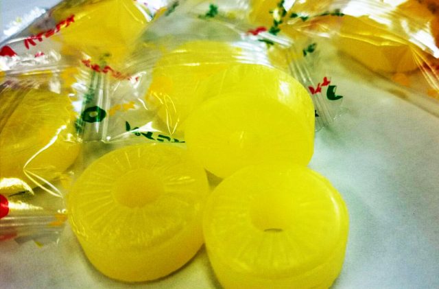 This is what the good old pineapple candy that was loved by many looks like.