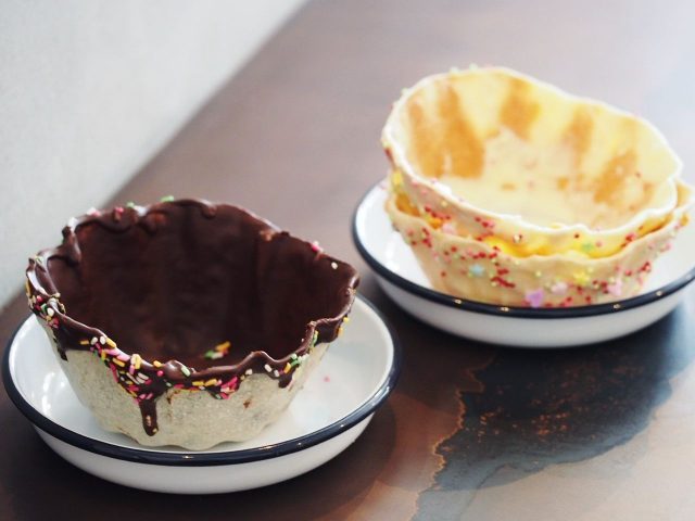 Chocolate-Drizzled “Pastry Bowl”