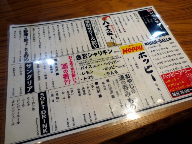 Drink Menu