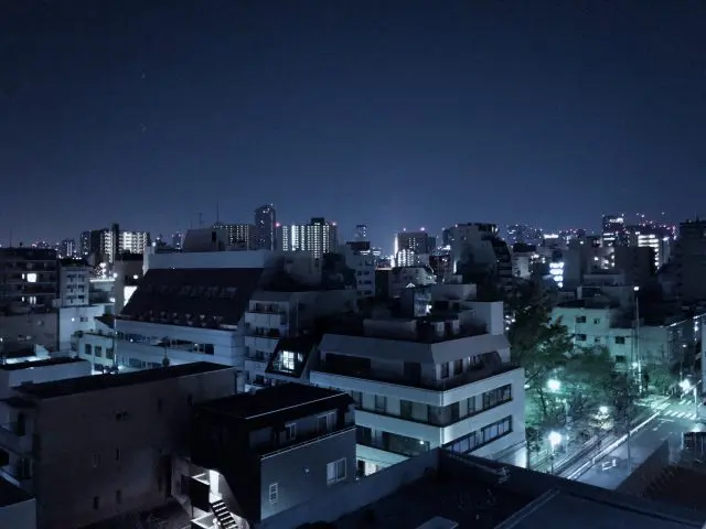 從客廳看到的夜景