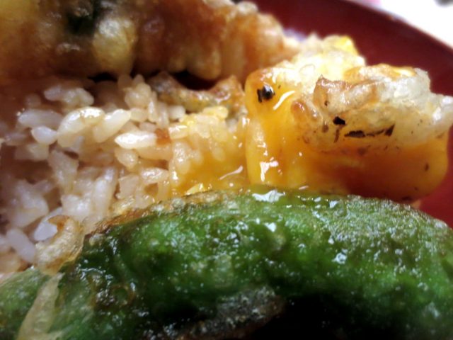 Breaking the egg yolk open