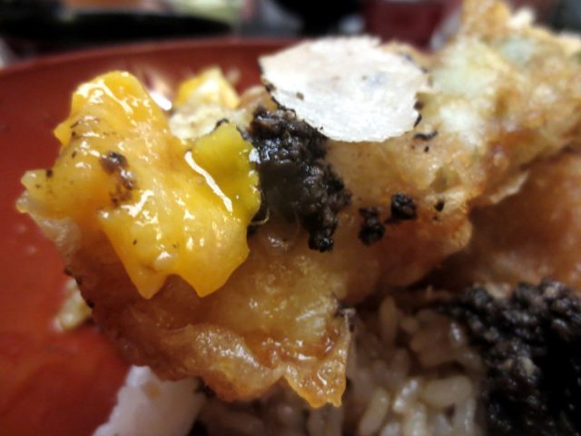 The sauce didn't really mix with the egg yolk tempura...