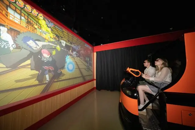 Wearing 3D glasses in a thrilling shooting game