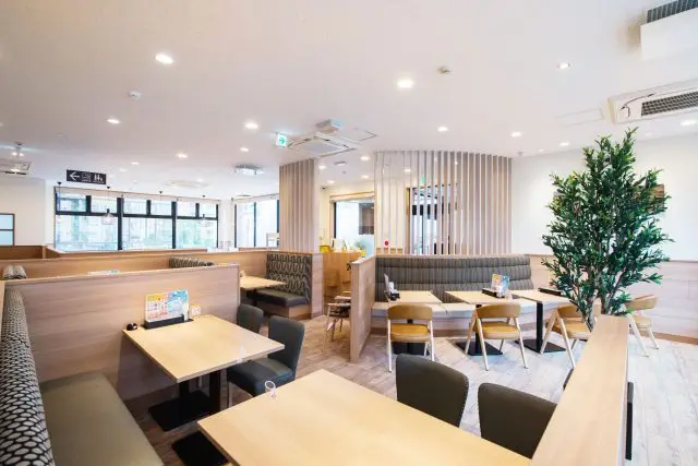A bright and open restaurant space