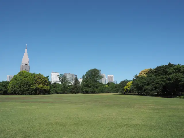 A beautiful garden with seasonal nature and historic architecture