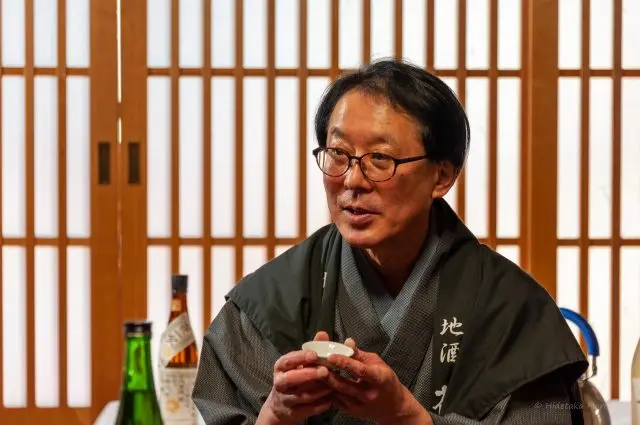 大利根酒造社長、阿部倫典さん。とても気さくで話上手。こちらの質問にも丁寧に答えてくださいます。