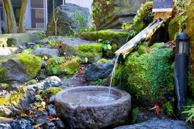 土田酒造は、銘酒「誉国光」で知られた酒蔵。現在は6代目当主が切り盛りし、古き良き伝統を守りつつ、日本酒の新たな可能性を広げる取り組みにもチャレンジしています。仕込み水を試飲することもできます。