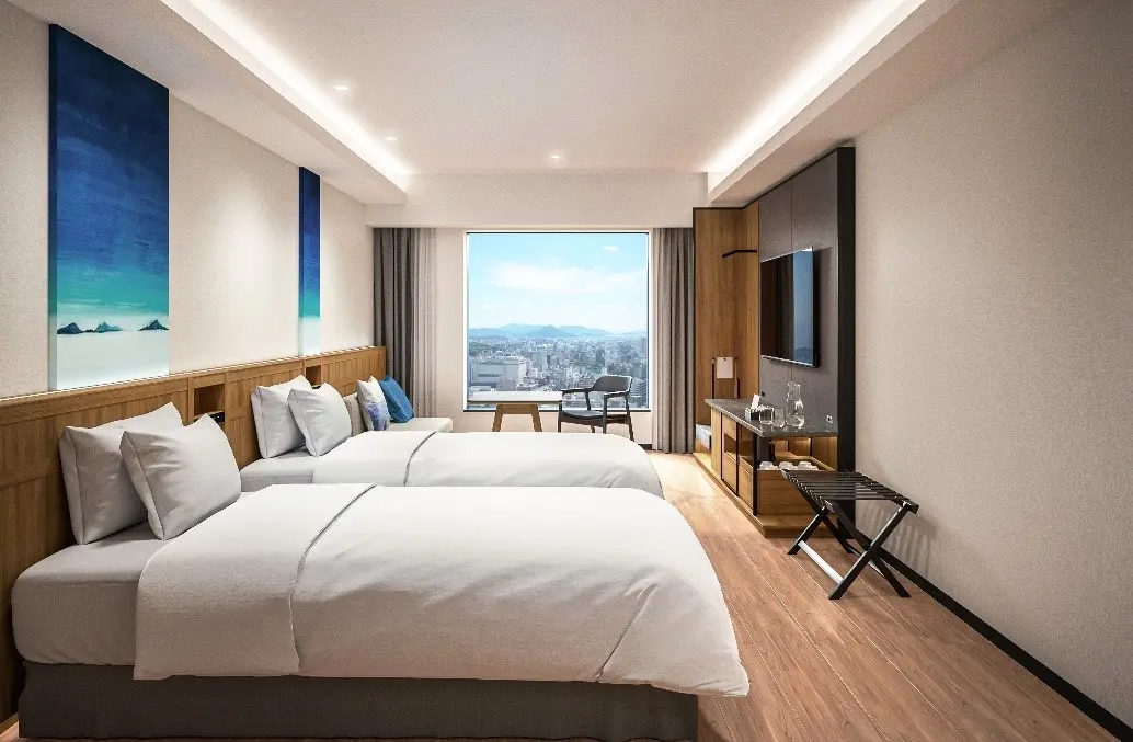 広島と瀬戸内の絶景を眺めながらゆっくりと過ごせる客室