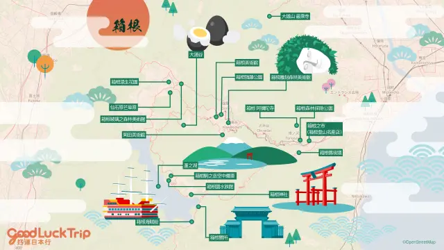 箱根推薦觀光景點地圖