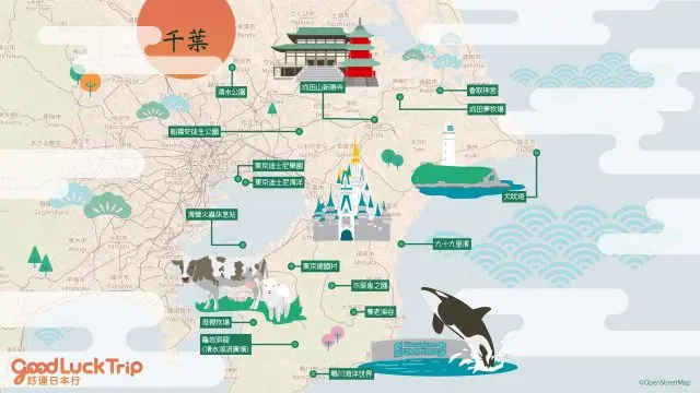 千葉必去景點地圖