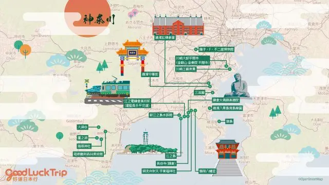 神奈川必去景點地圖