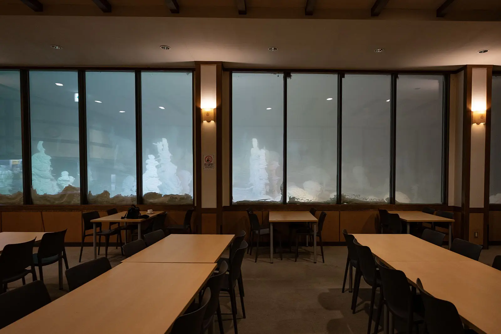 It’s also recommended to view the Zao snow monsters from a warm indoor space