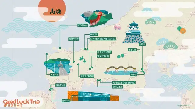 山口必去景点地图