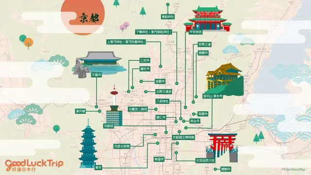 京都必去景点地图