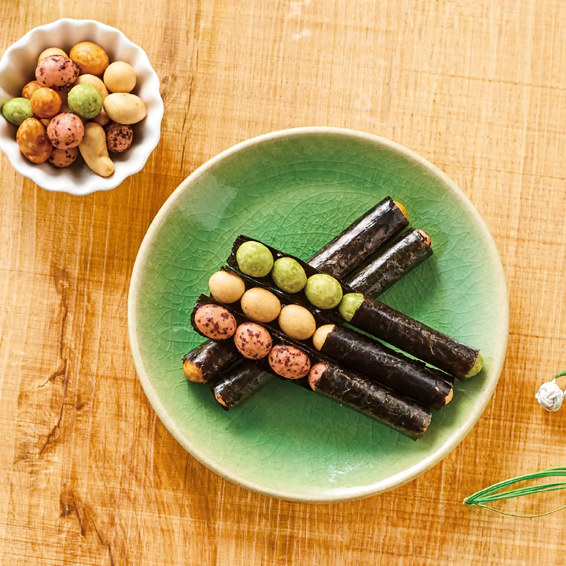 有明海産の海苔と豆類の風味・食感を楽しめるお菓子