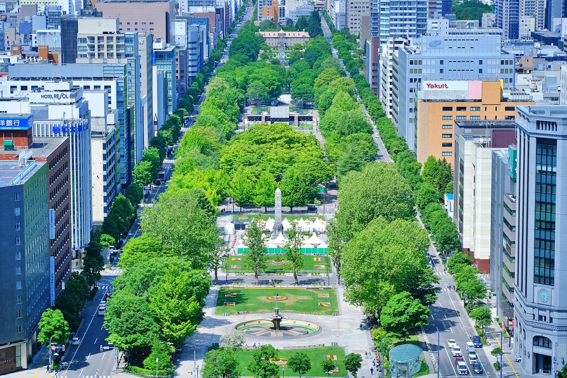 能感受到札幌自然與城市交織的景致的大通公園