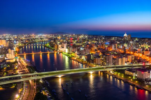 新潟市的夜景