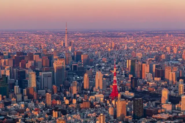 东京2大象征的东京晴空塔与东京塔