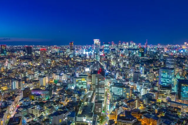 从东京塔看到的东京夜景