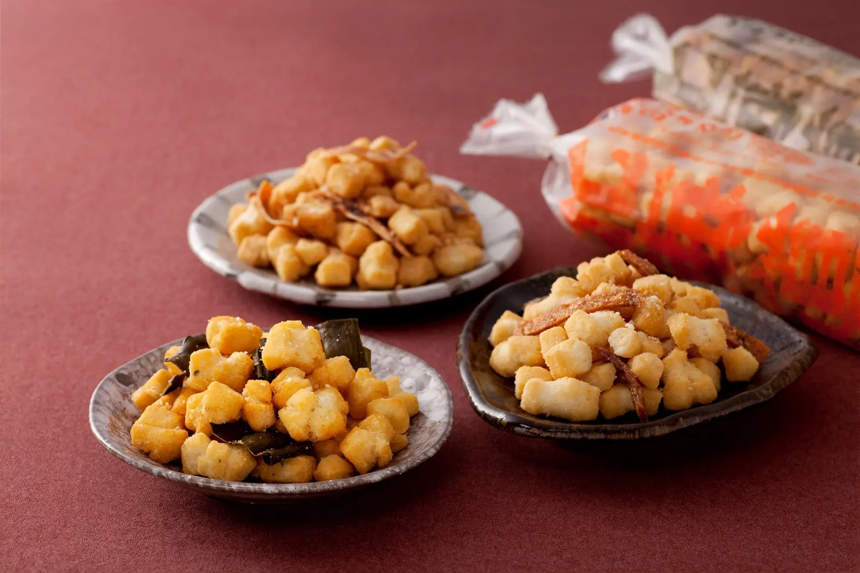 北海道の海の宝物をこだわりのおかきに