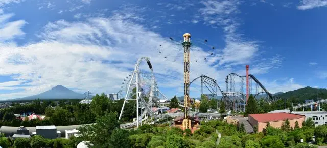 An Amusement Park at the Foot of Mt. Fuji Famous for its Thrill Rides.