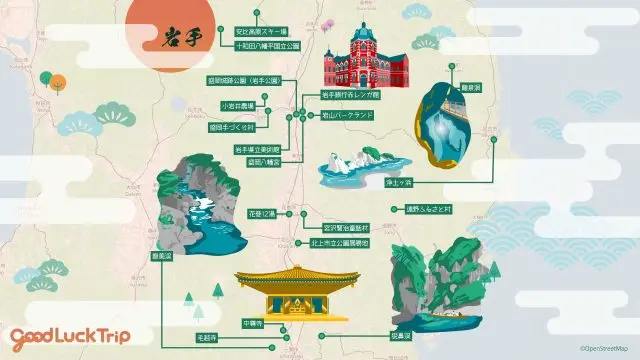 岩手県見どころマップ