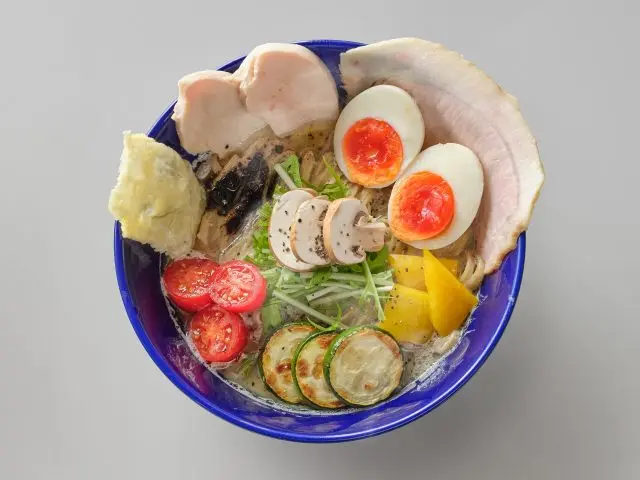 Special Mushroom Veggie Soba featuring vegetables in the noodles, soup, and toppings.