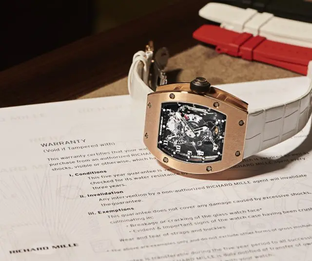 Richard Mille watch with 2-year international warranty and certificate
*The watch in the image is a reference item.