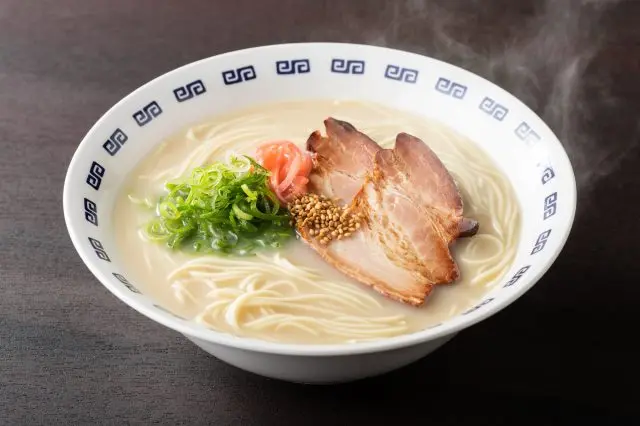 Kurume Ramen: rich, hearty broth meats thick noodles.