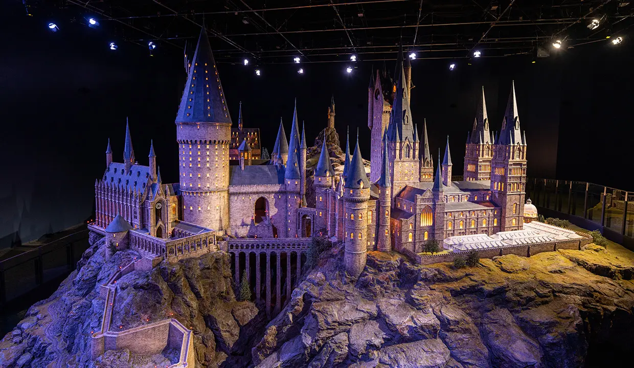 Hogwarts castle model, with all the awe-inspiring details of Hogwarts you expect  ‘Wizarding World’ and all related names, characters and indicia are trademarks of and © Warner Bros. Entertainment Inc. Wizarding World publishing rights © J.K. Rowling.