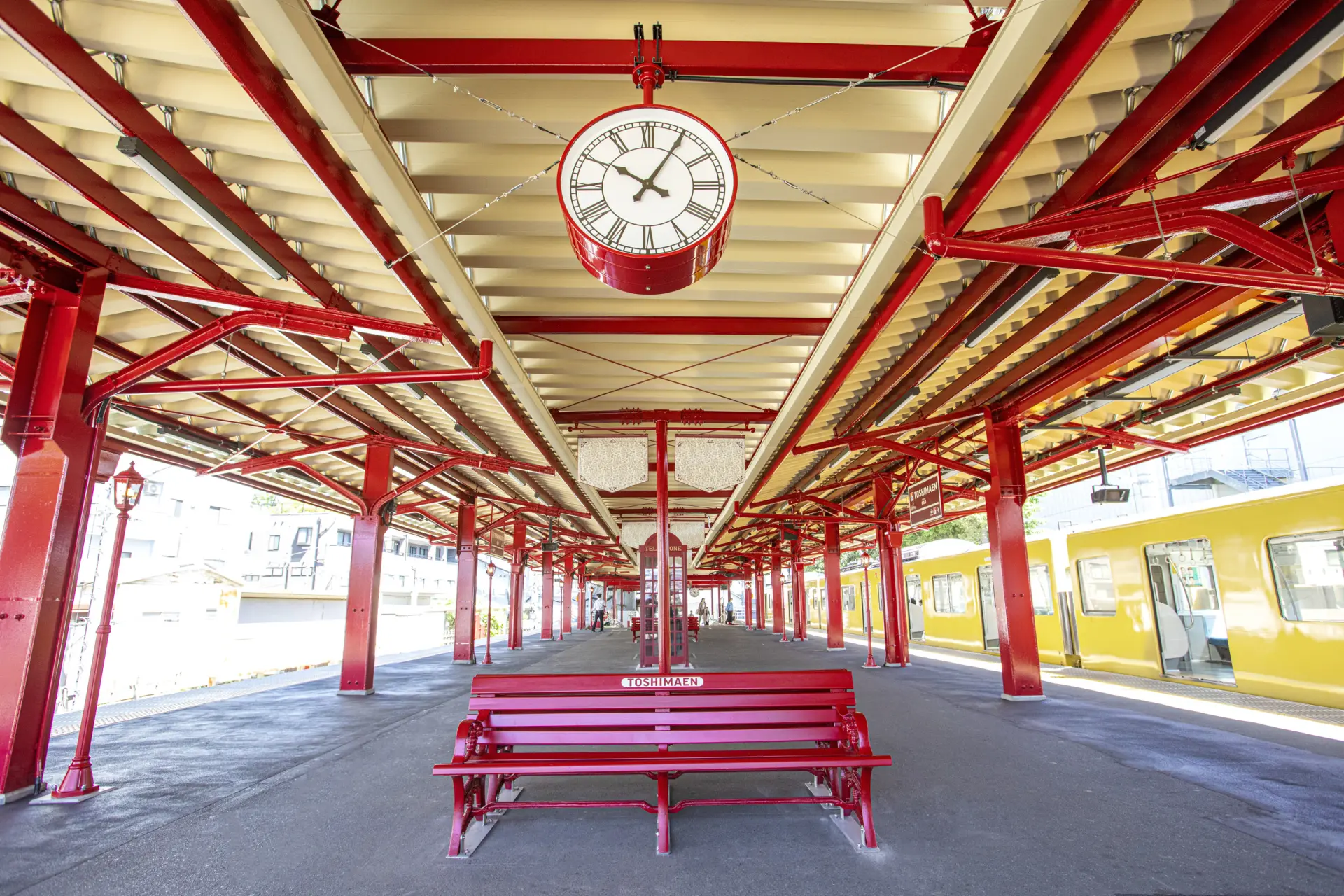 A station interior inspired by Hogsmeade Station