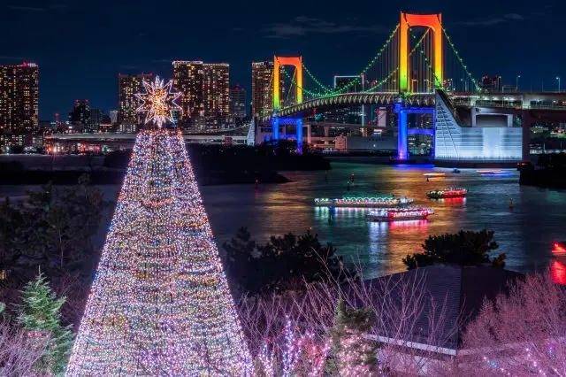 デートにピッタリの夜景スポットでもある「お台場海浜公園」