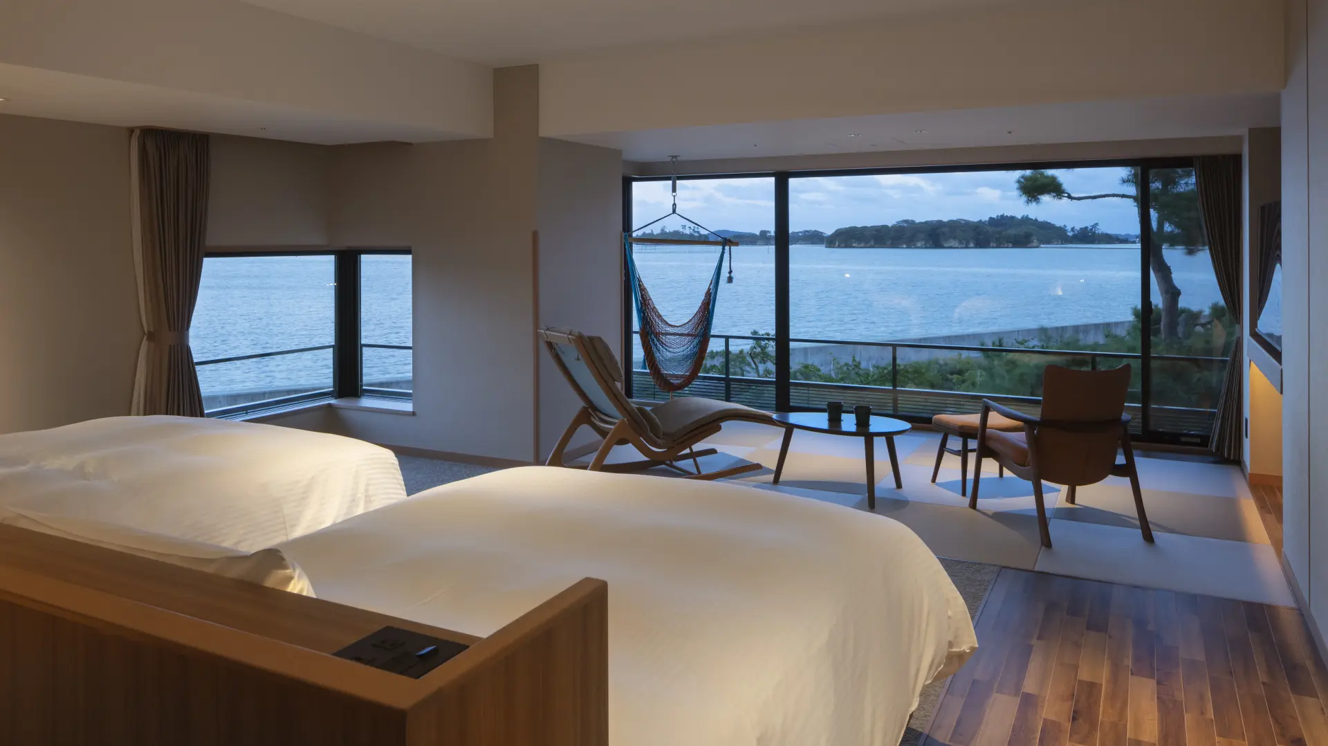 松島湾と庭園の美しい眺めに心癒されながら理想の日常を過ごせる温泉リゾート