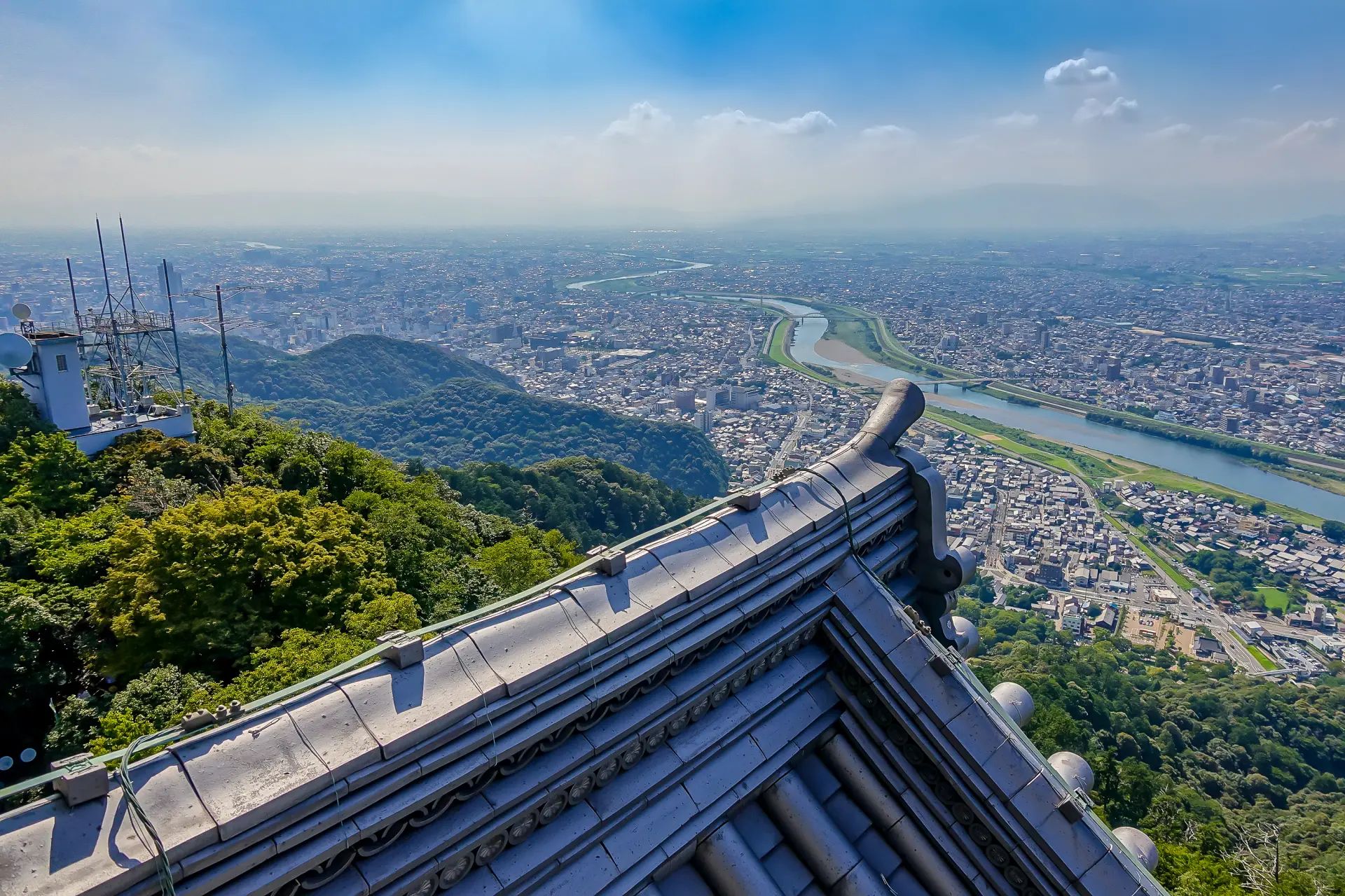 從岐阜城天守閣眺望的岐阜市景觀