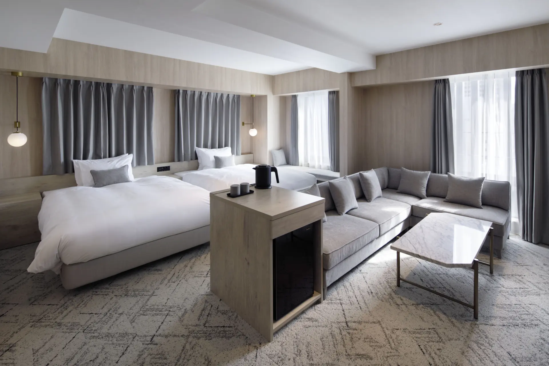 所有的房間都是30㎡以上寬敞的客房，並堅持優質服務的飯店