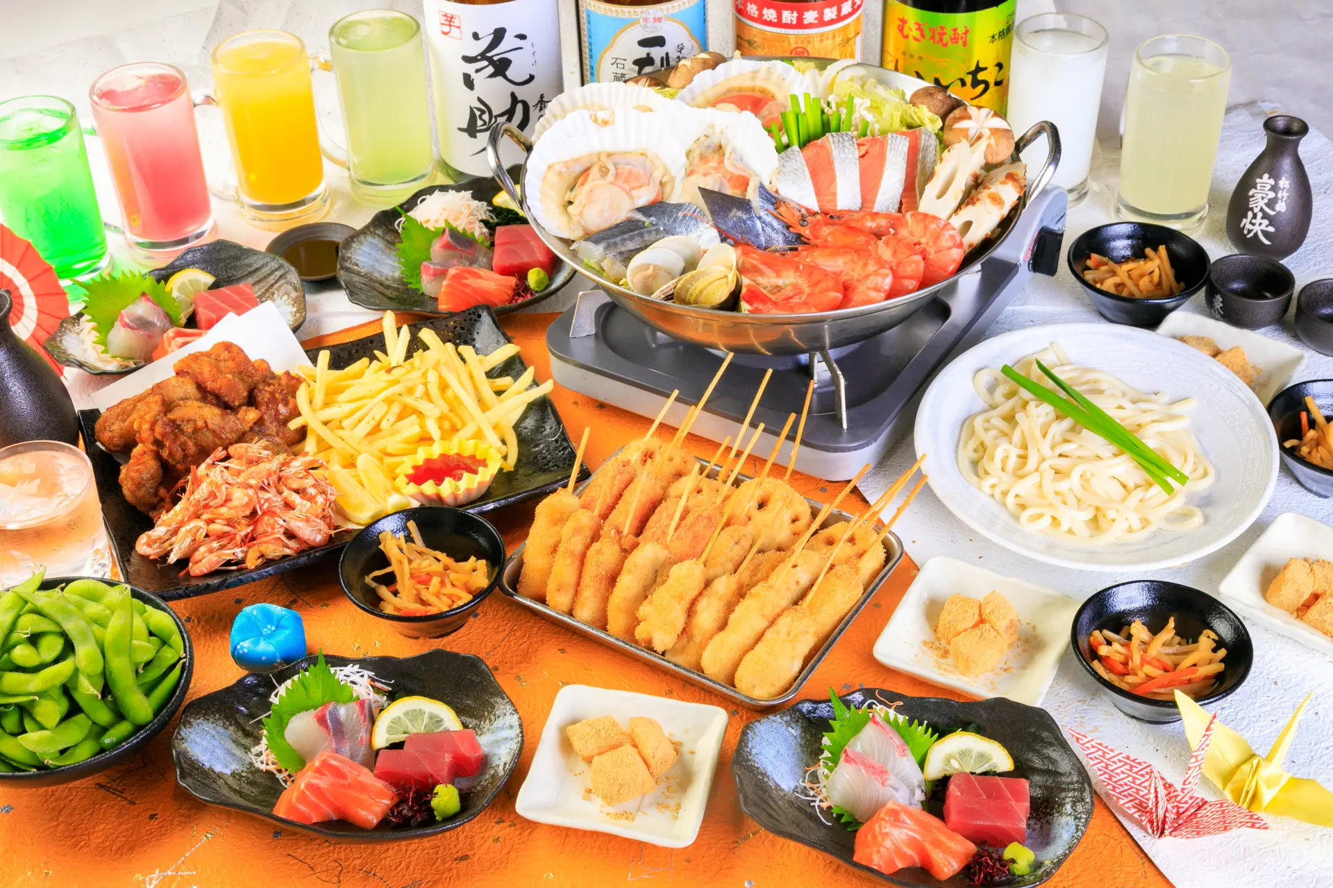 新世界最大級の宴会場を完備する串かつ店