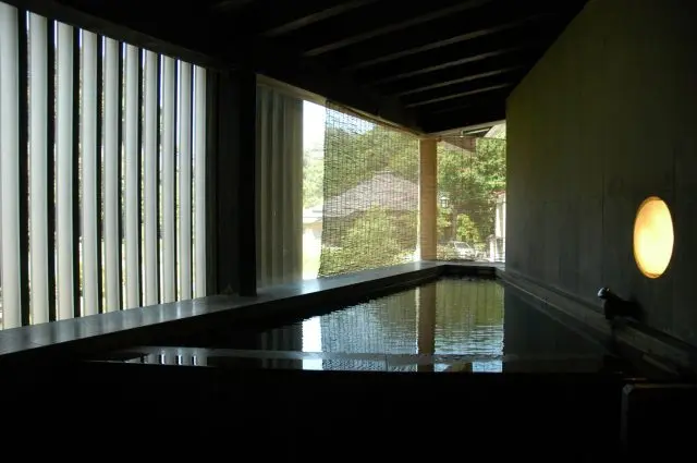 A classic public bath in Ginzan Onsen, full of Taisho-era charm