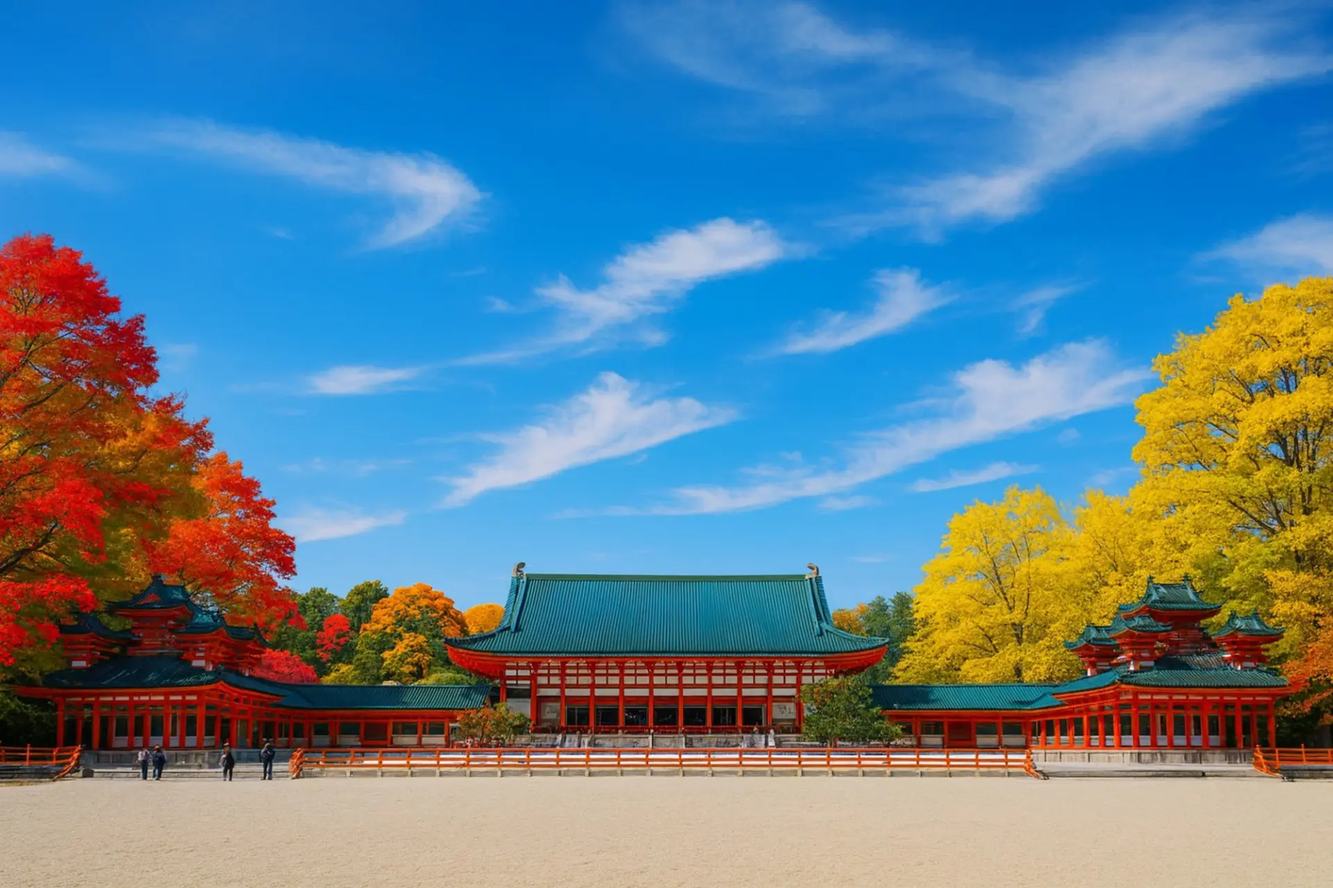 平安神宮 大極殿 紅葉