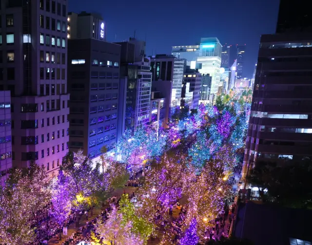 A symbol street of light connecting to a shining future.